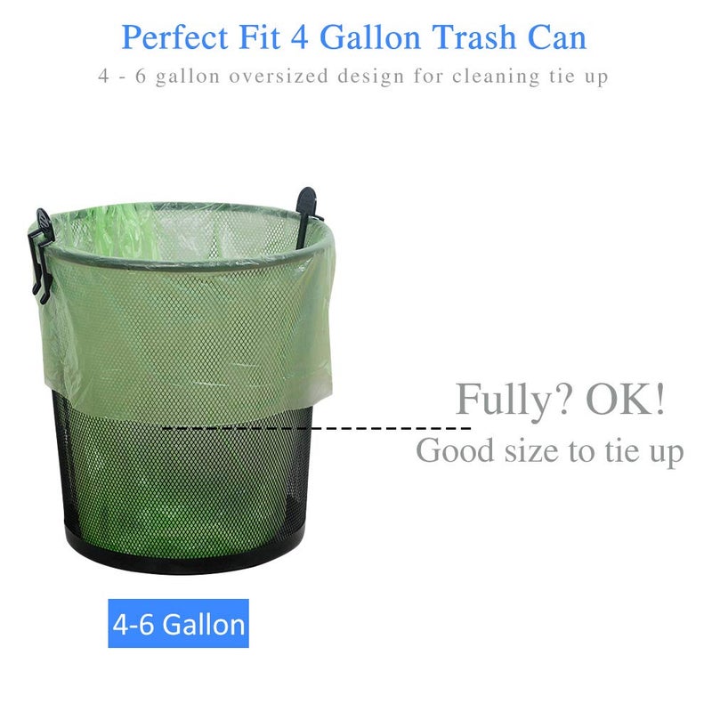 Jaoul Trash Bags 4 Gallon, Small Garbage Bags Strong Tear & Leak Resistant, Unscented Trash Bags for Kitchen, Bathroom, Office, Restroom, Car, Green, 100 Counts - Image 5